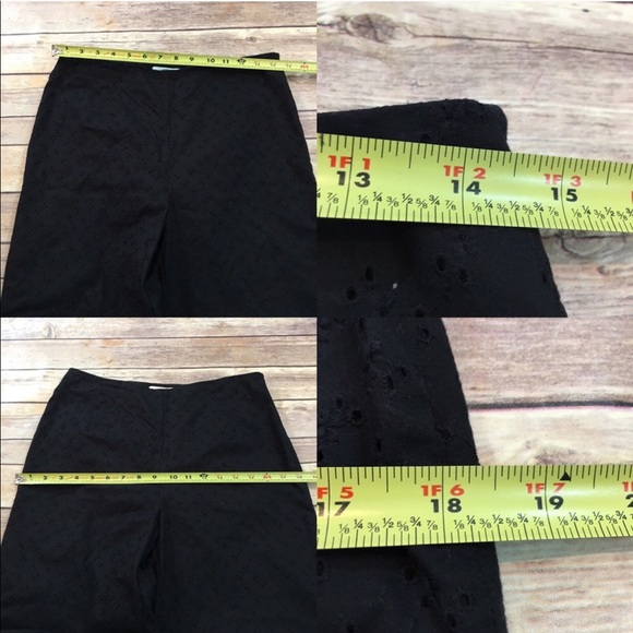 SOLD 8 Talbots Black Lace Tapered Leg Dress Pants - Picture 3 of 8